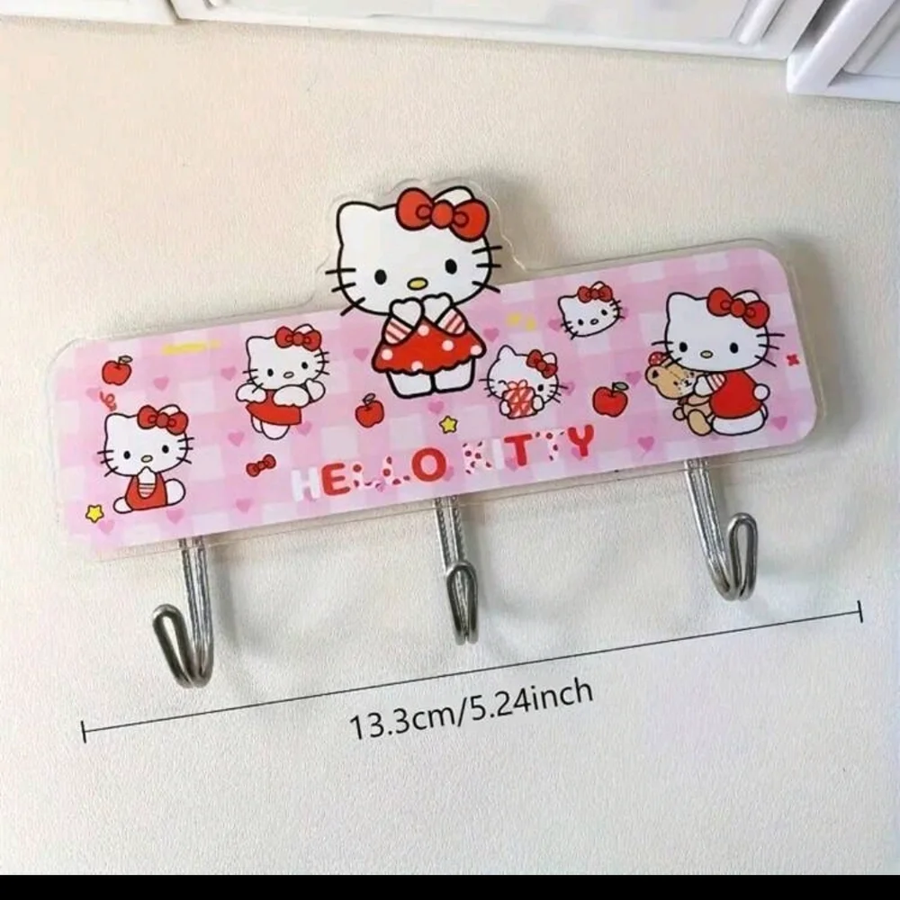 Hello Kitty Wall Hook Rack - Pink